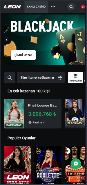 leon casino mobile app live casino